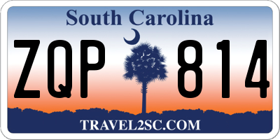 SC license plate ZQP814