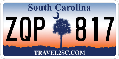 SC license plate ZQP817