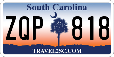SC license plate ZQP818