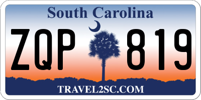 SC license plate ZQP819