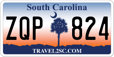 SC license plate ZQP824