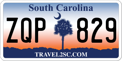 SC license plate ZQP829