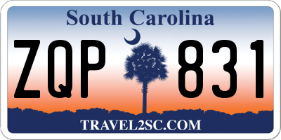 SC license plate ZQP831