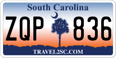 SC license plate ZQP836