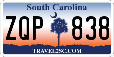 SC license plate ZQP838