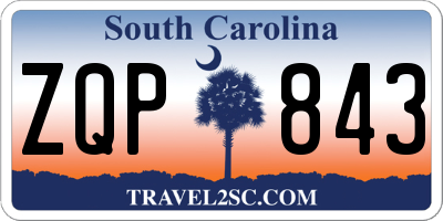 SC license plate ZQP843