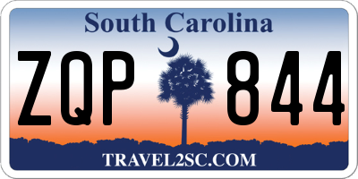 SC license plate ZQP844