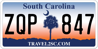 SC license plate ZQP847