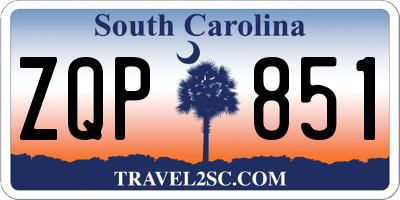 SC license plate ZQP851