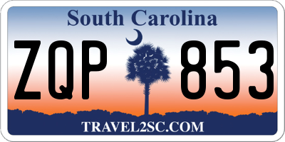 SC license plate ZQP853