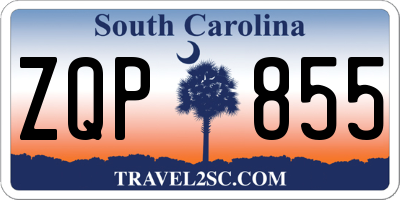 SC license plate ZQP855