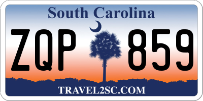 SC license plate ZQP859