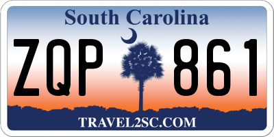SC license plate ZQP861