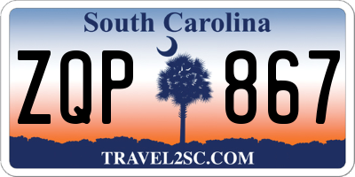 SC license plate ZQP867
