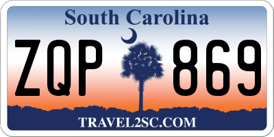 SC license plate ZQP869