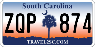 SC license plate ZQP874