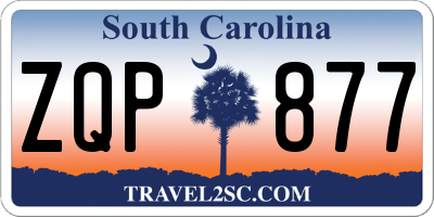 SC license plate ZQP877