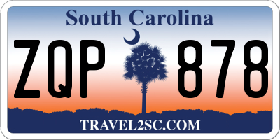 SC license plate ZQP878