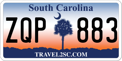 SC license plate ZQP883