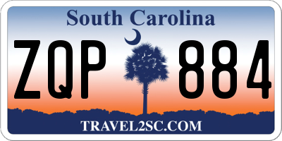 SC license plate ZQP884