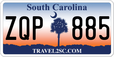 SC license plate ZQP885