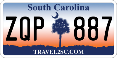 SC license plate ZQP887