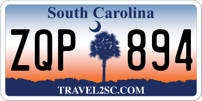 SC license plate ZQP894