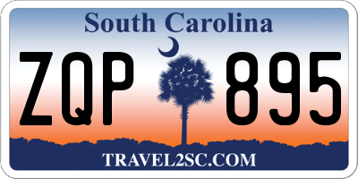 SC license plate ZQP895