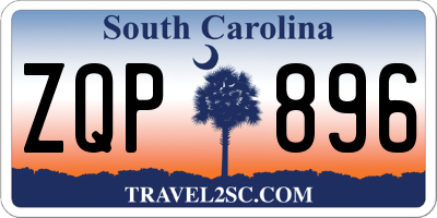 SC license plate ZQP896