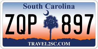 SC license plate ZQP897