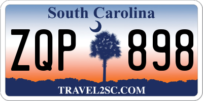 SC license plate ZQP898
