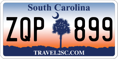 SC license plate ZQP899