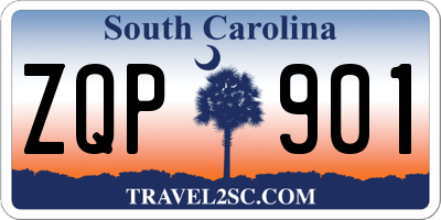 SC license plate ZQP901