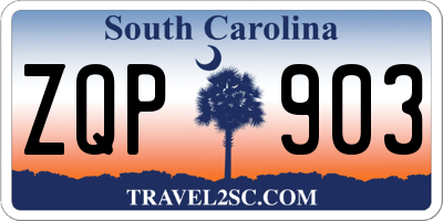 SC license plate ZQP903