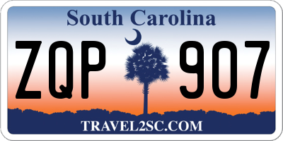 SC license plate ZQP907