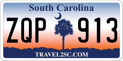 SC license plate ZQP913