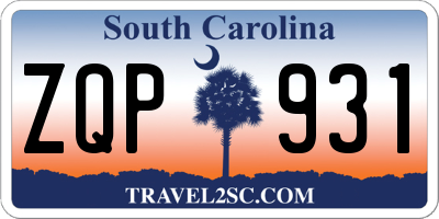 SC license plate ZQP931