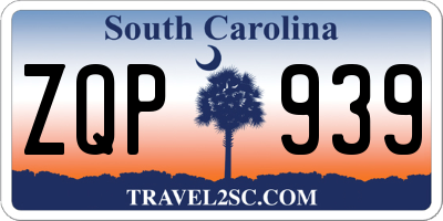 SC license plate ZQP939