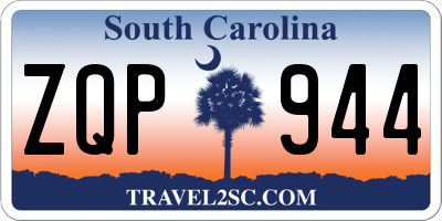 SC license plate ZQP944