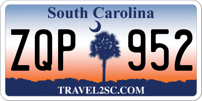 SC license plate ZQP952