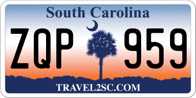 SC license plate ZQP959