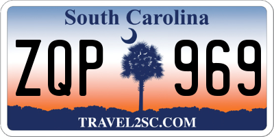 SC license plate ZQP969