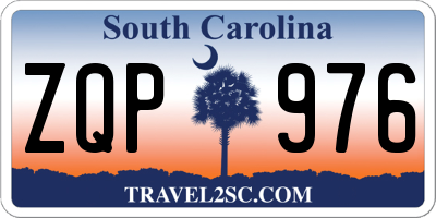 SC license plate ZQP976