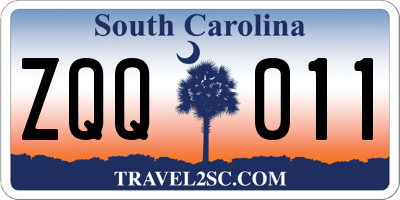 SC license plate ZQQ011
