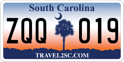 SC license plate ZQQ019