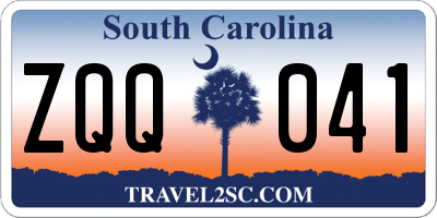 SC license plate ZQQ041