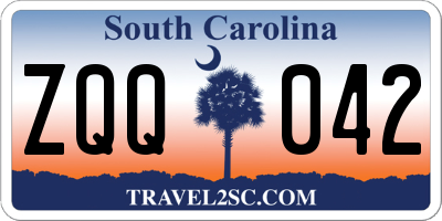 SC license plate ZQQ042