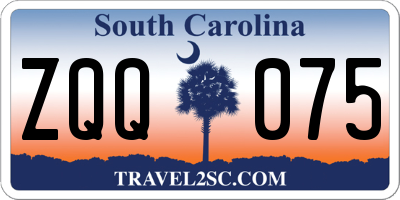 SC license plate ZQQ075
