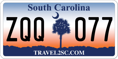 SC license plate ZQQ077