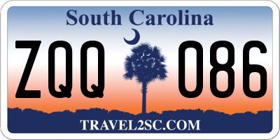 SC license plate ZQQ086